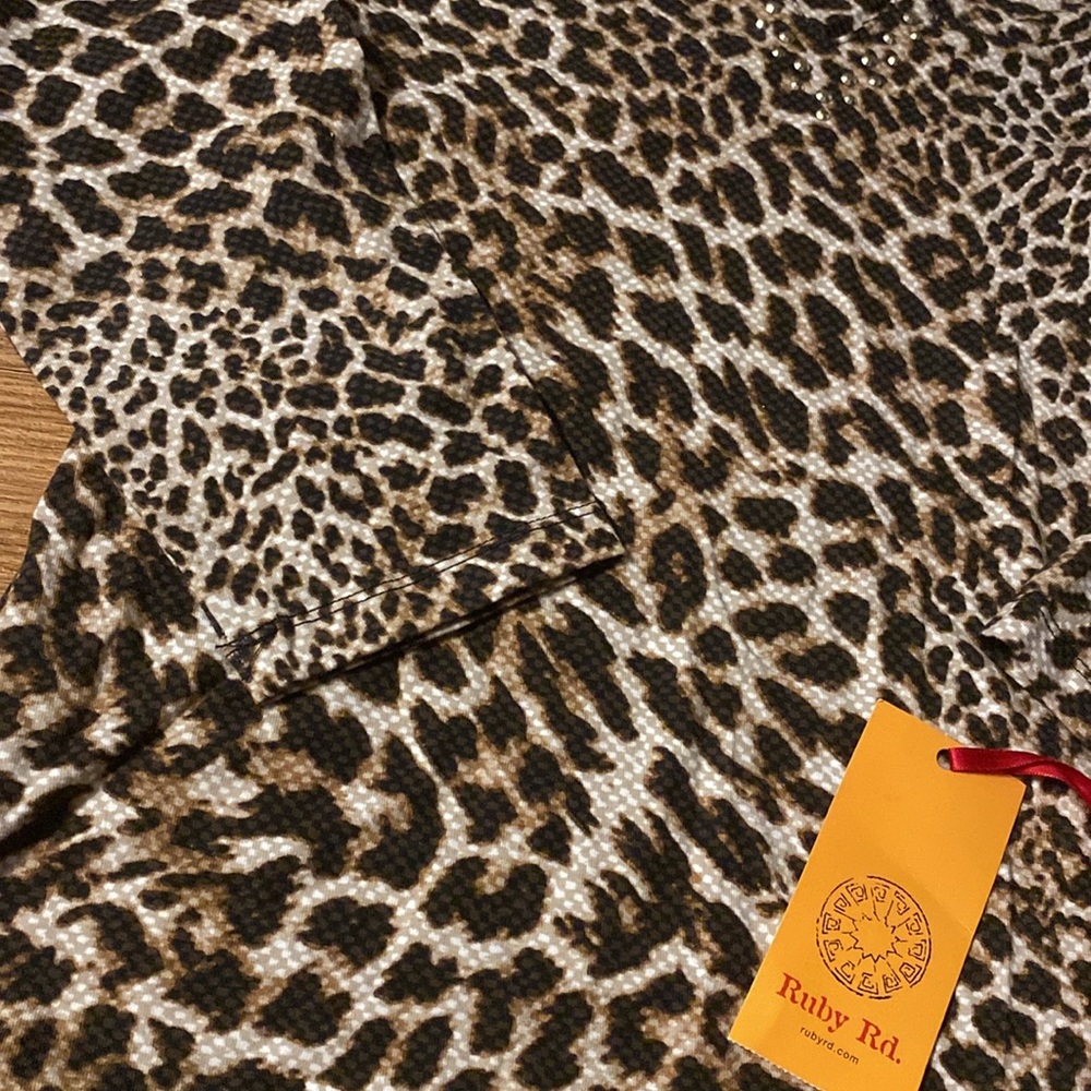 Ruby Rd. Leopard Print Blouse - Picture 5 of 7